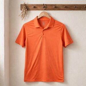 Vibrant Orange Men's Polo Shirt